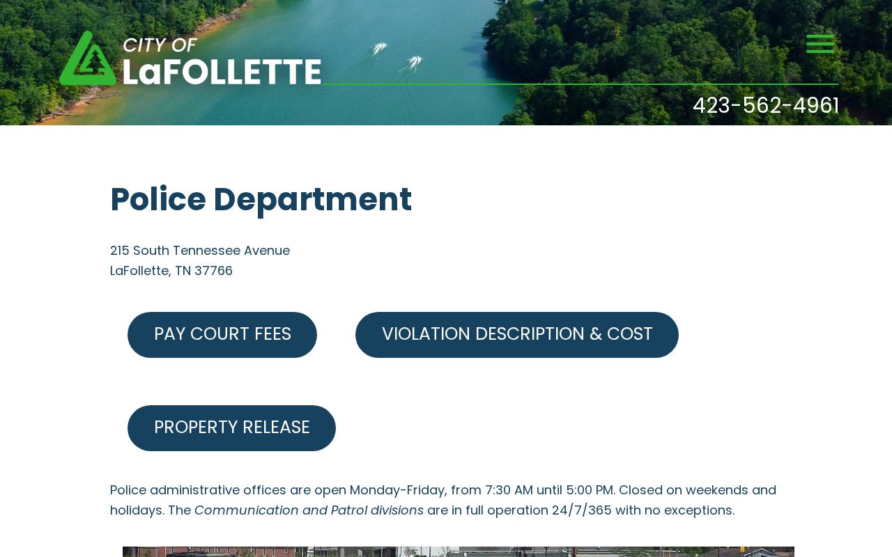 LaFollette Police records information for recent arrests